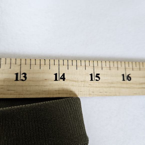 DISSH Carrie Maxi Skirt Olive Green Army Ribbed Stretch Knit Slit AUS XXL, US L - Picture 7 of 10